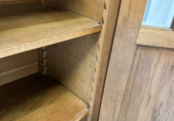 Arts & Crafts Art Nouveau Bookcase with Beveled Glass, 1900s